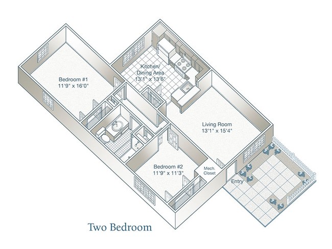 2BR/1BA - Boulder Ridge