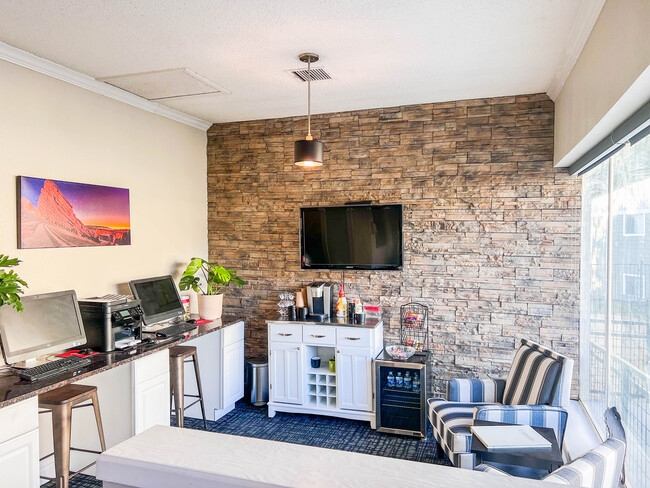 Business Center / Coffee Station - Bear Valley Village Apartments