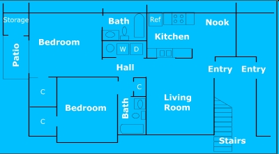 2HAB/2BA - Sadler Pond Apartments