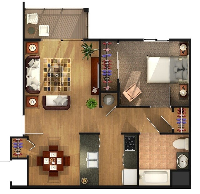 Carr Apartments – 1 Bedroom - 1 Bath