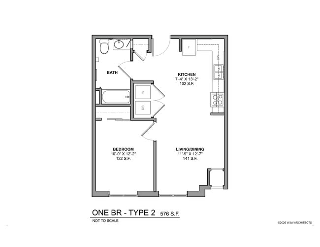 One Bedroom Type C - University Crossing