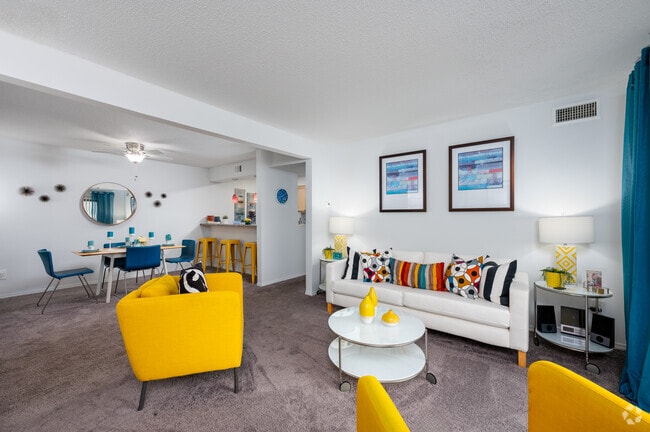 Cyan - Living Room - Teal Run Apartments