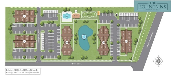 Site Overview and Addresses - Fountains at Cool Springs
