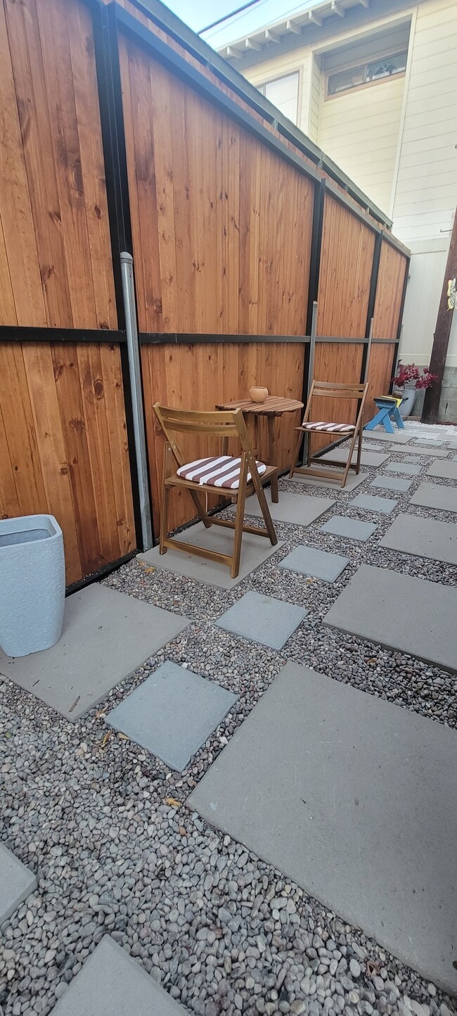 own patio area - 110 N San Marino Ave