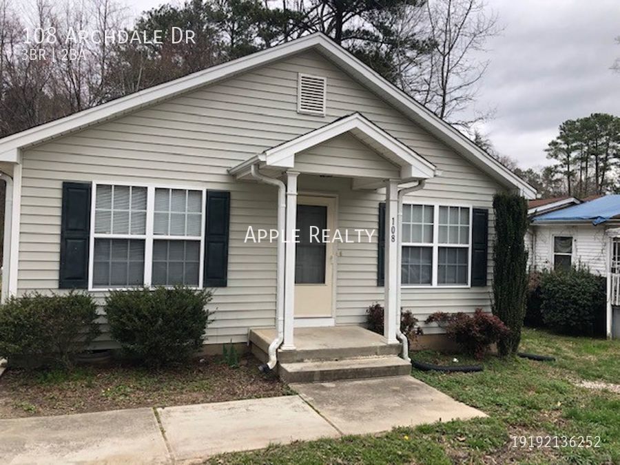 108 Archdale Dr. Available Now! House Rental in Durham, NC