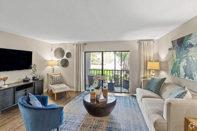 2BR, 2BA - 1200SF - Living Room - Rosemont Royal Palm