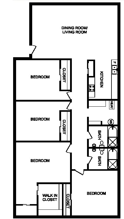 3HAB/1BA - Ivory Lane Apts.