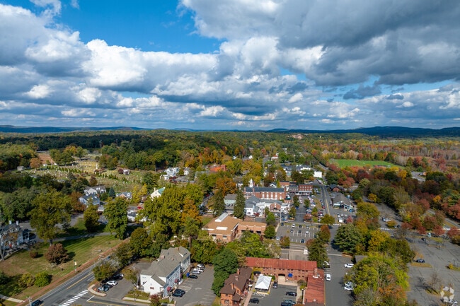 Simsbury is known for its suburban feel and proximity to natural landscapes.