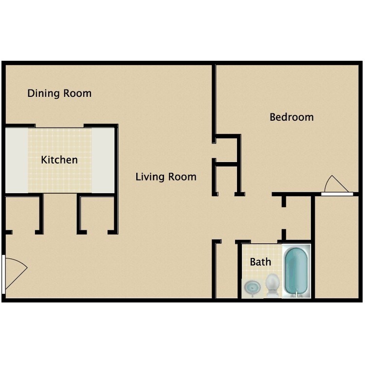 Brookline Gardens – 1 Bed 1 Bath