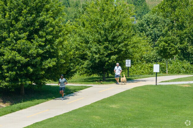 Atlanta Memorial Park is a popular spot among Brookwood dog walkers and joggers.