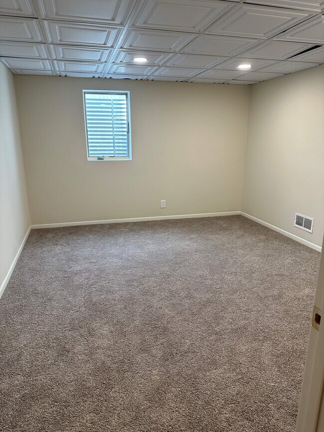 Large basement bedroom with egress and new carpet - 1366 Poppyseed Dr