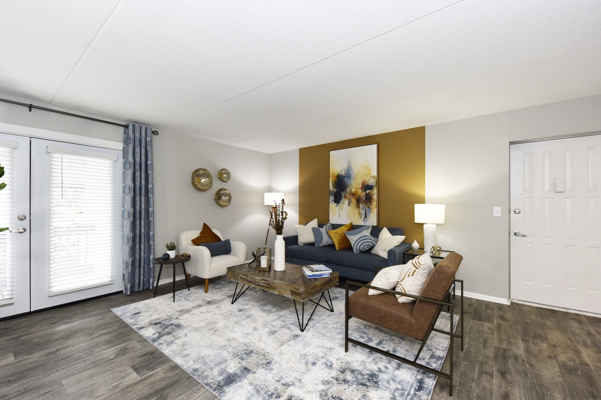 Spacious Living Room + Oversized Windows - Revere at Hamilton Place