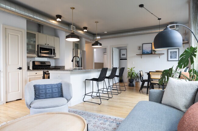 Large open living and entertainment area great for hosting - 1441 Central St