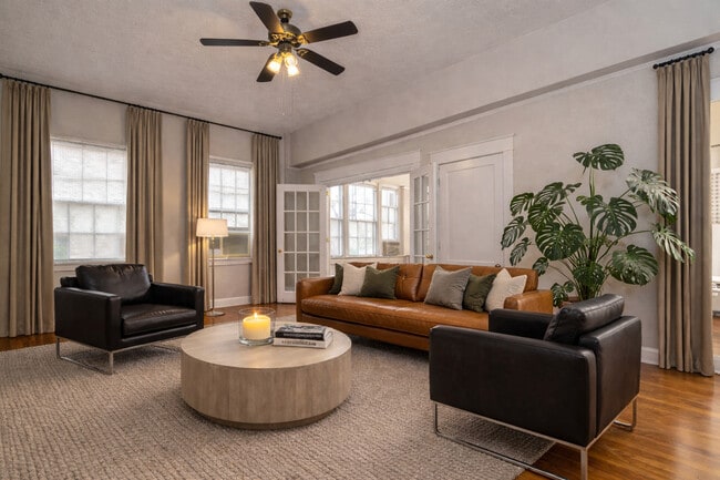 Large 1BR, 1BA, 625sf / Living Room - The Dulion