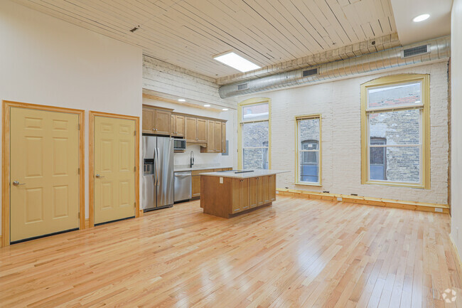 1 BR, 1 BA - Living Room/Kitchen - 218 N Center St