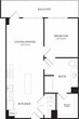 1 Bed/1 Bath Balcony-B5b