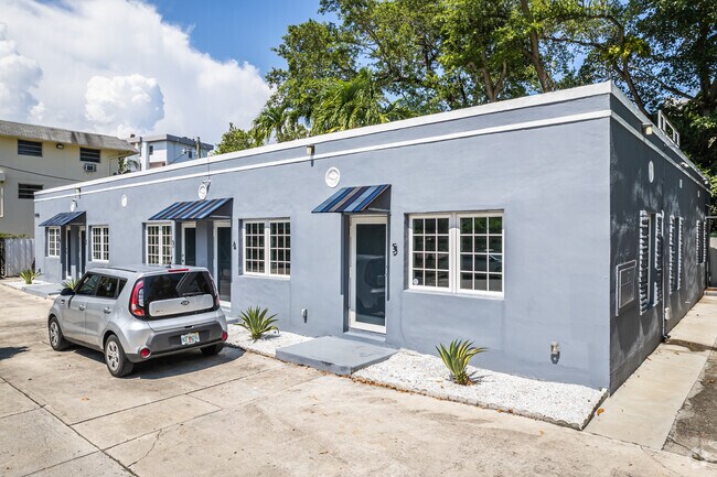 Awning Covered Entrances - River Studios