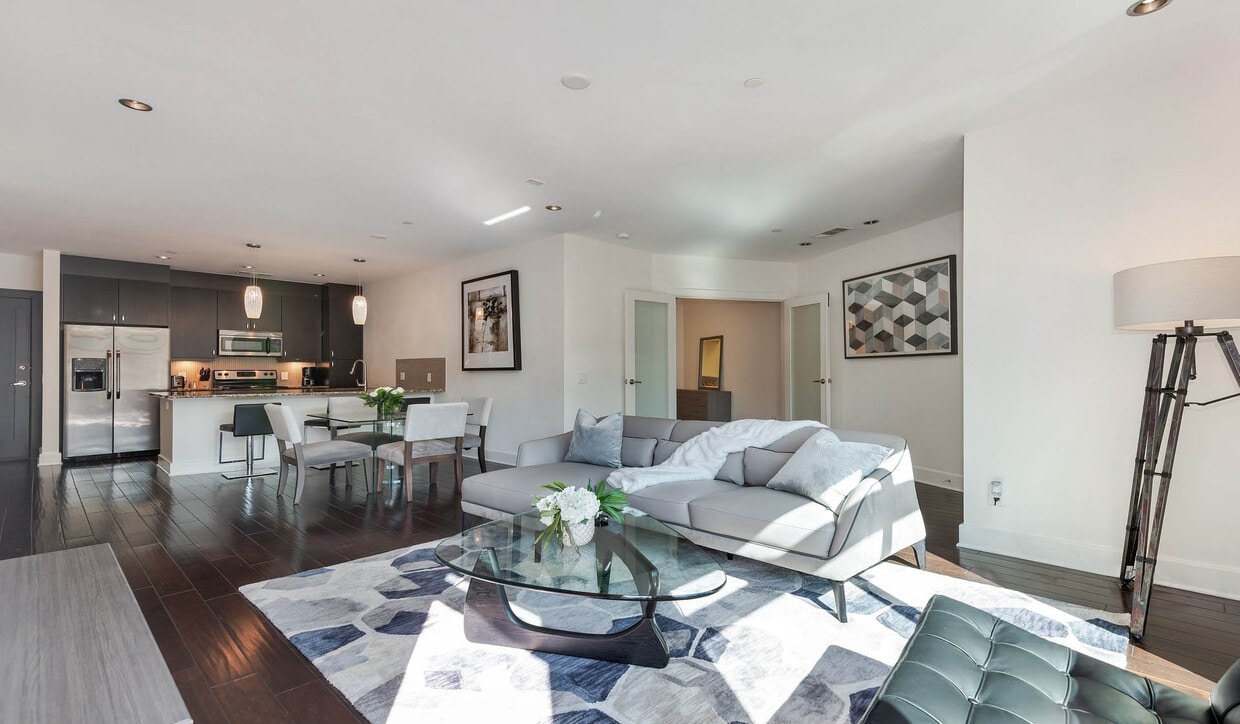 Apartment homes feature oak-plank wood flooring - 1045 On The Park Apartment Homes