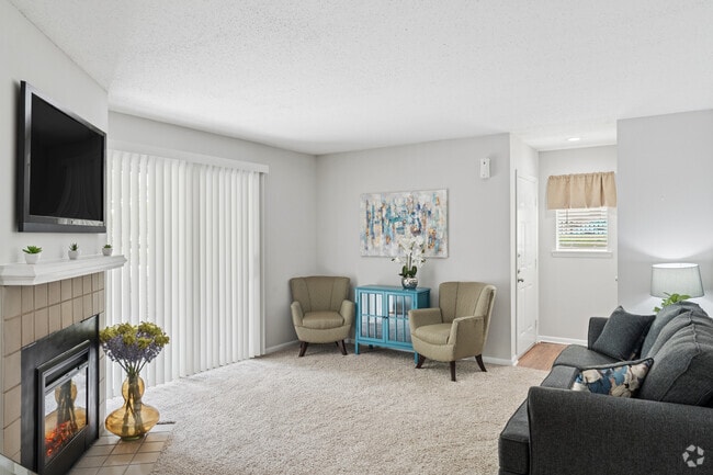 Serendipity 2BR, 2BA - 940SF - Living Room - Bryn Athyn at Six Forks