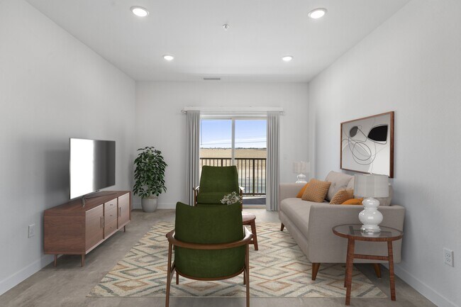 Sala de estar decorada virtualmente - Mesa Vista