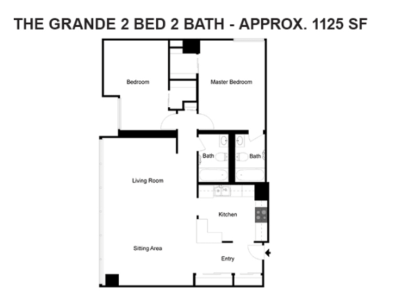 Reserve Square Apartments – 2 Bedroom 2 Bath Grande