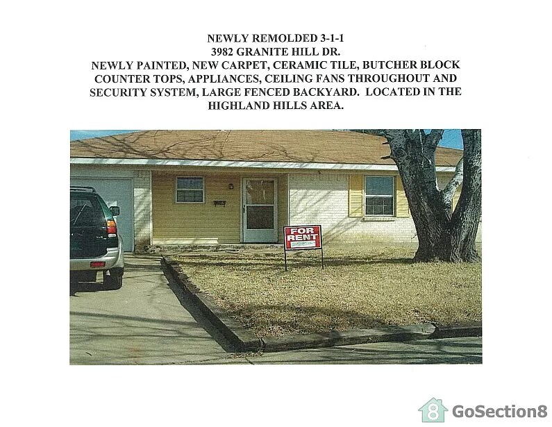 3982 Granite Hill Dr, Dallas, TX 75241 House Rental in Dallas, TX