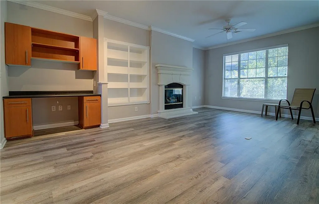 Fireplace in living room - 11203 Ranch Road 2222