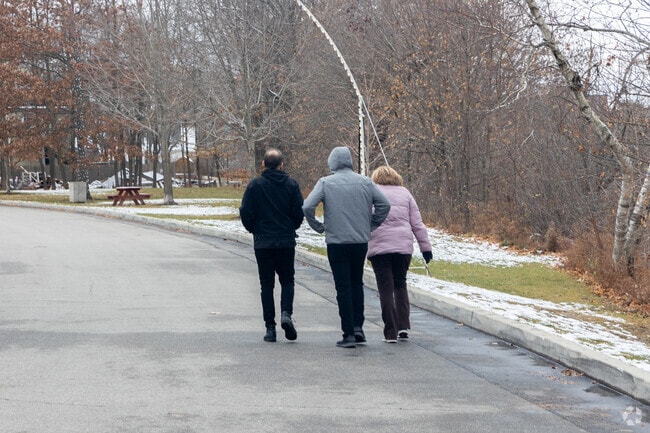 Local folks take a stroll in Westbrook.