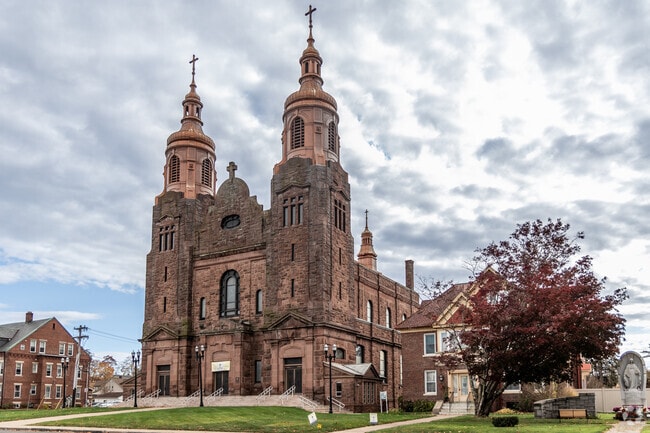 St. Stanislaus is a historic church on the edge of Downtown Chicopee.