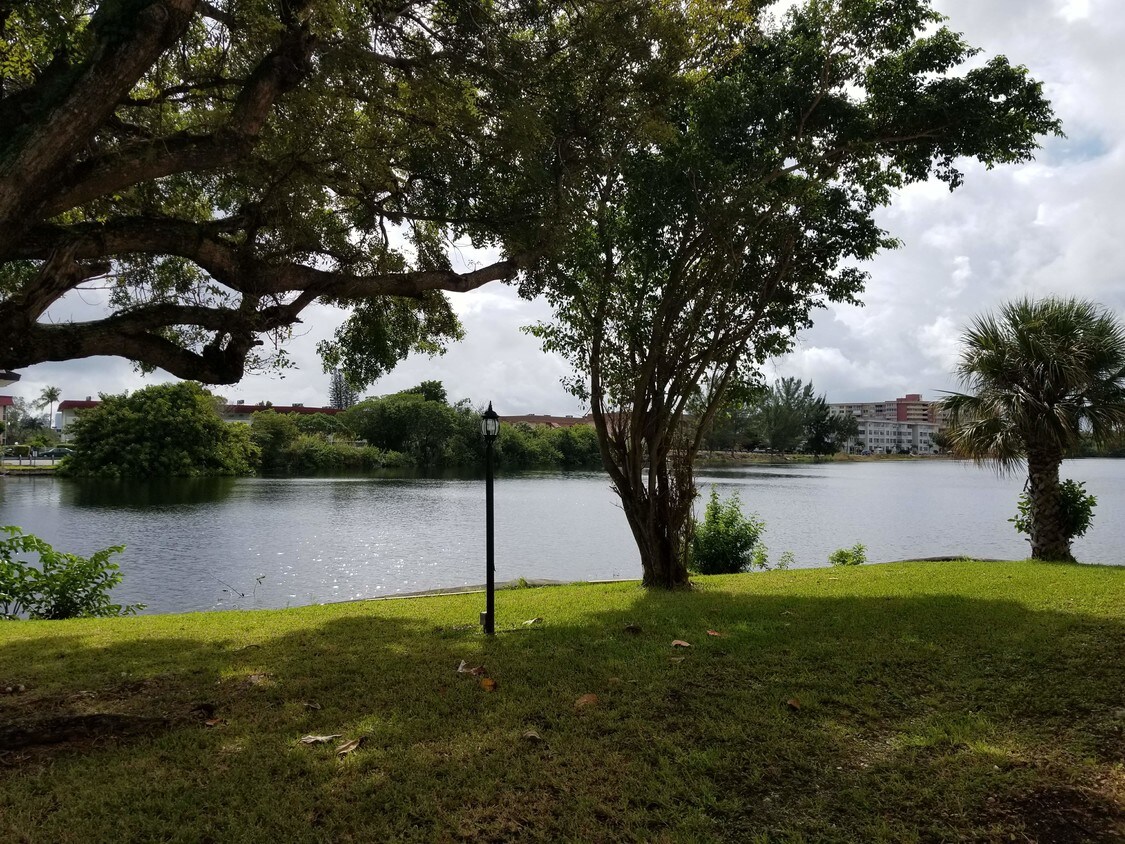 Lake view from living area and Master bedroom - 1302 NE 191st St