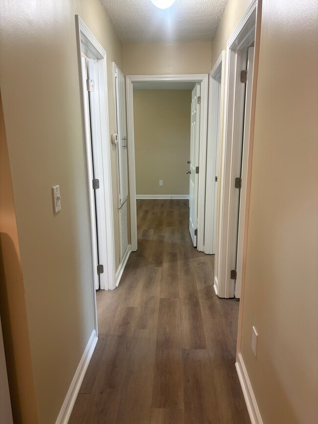 Hallway with new flooring, doors, and paint - 1039 N Lakeshore Dr
