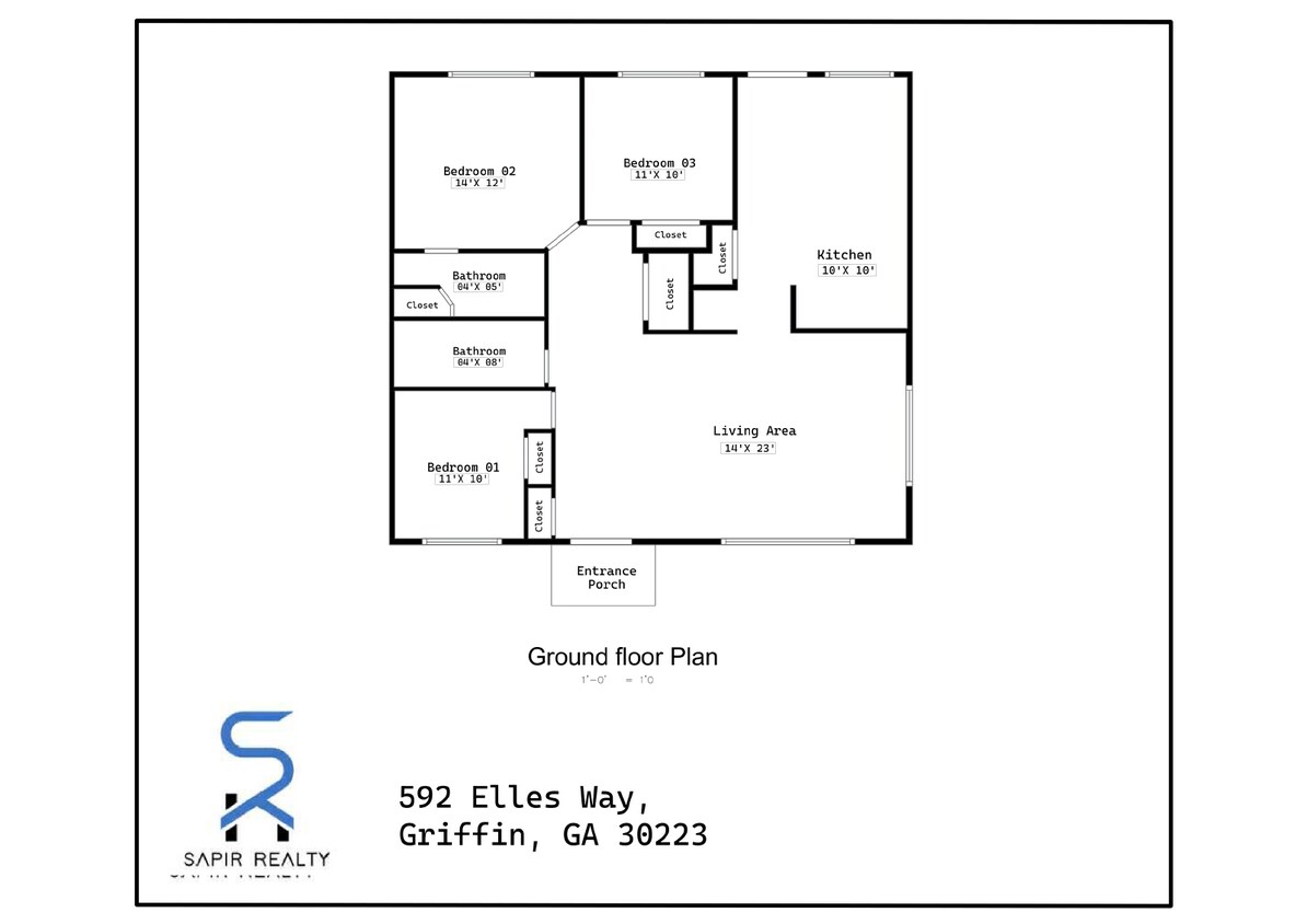 Foto del edificio - Charming 3-Bedroom Retreat with 2 Full Baths at 592 Elles Way, Griffin – Cozy Living Awaits!