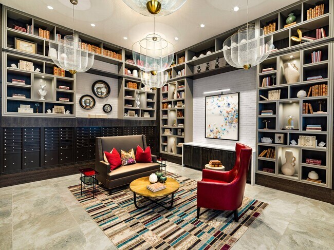 Sala de correo para residentes y salón del vestíbulo - Verso Founders Row