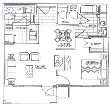 1HAB/1BA - Villas at Quail Creek Apartments