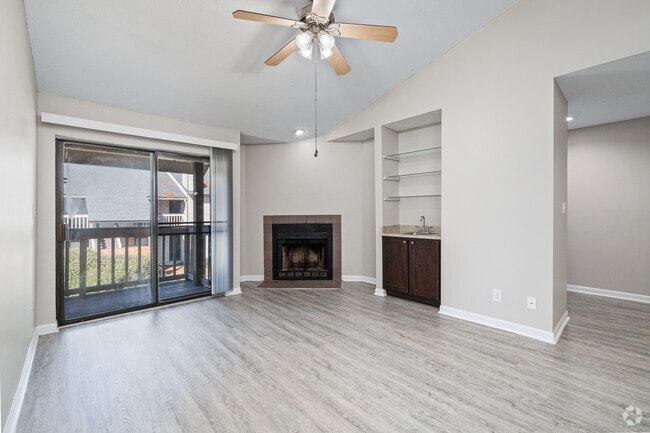 1BR, 1BA - 612SF - with Fireplace - Living Room - Tanglewood