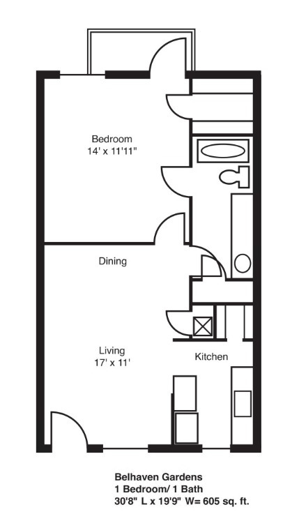 1 habitación 1 baño - Belhaven Gardens