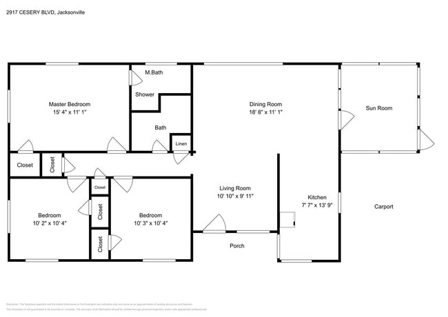 Foto del edificio - Updated 3 Bed, 2 Bath Home with Fenced Yard & Sunroom in Jacksonville, FL