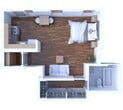 Studio Floor Plan S26 666 4R