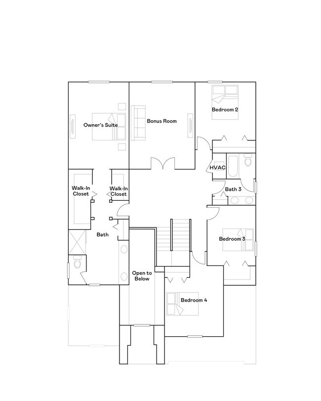 Level 2 floor plan - 2340 Feather Brook Ln