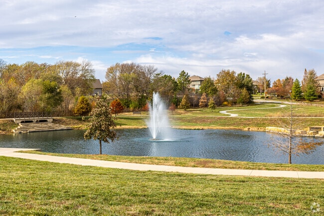 Erfurt Park features 20.6 acres of parkland with a pond and short walking trail in Shawnee.