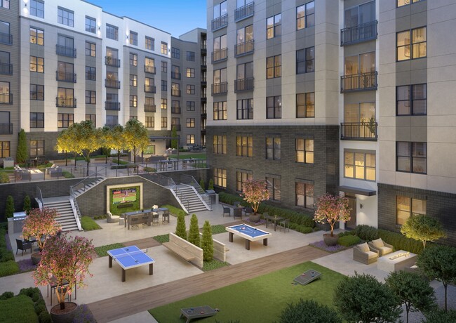 Rendering of Social Courtyard - Hanover Edgewood