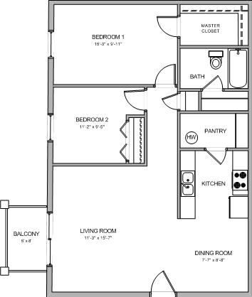 2BR/1BA - Sedalia Villa