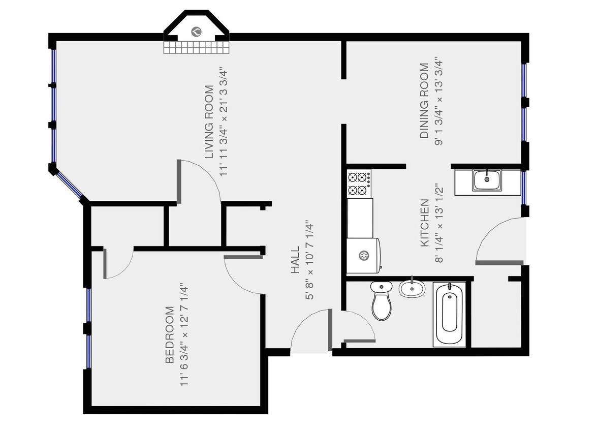 780sf with FREE heat - 46 N Parkside Ave
