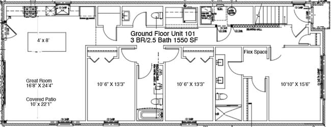 Floorplan Unit 101 - 243 N West St