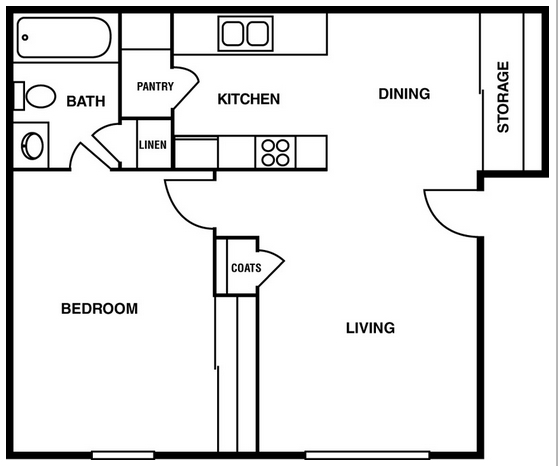 1BR/1BA - San Gabriel Apartments