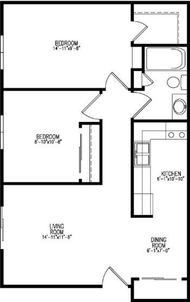 Foto del edificio - $825 | 2 Bedroom, 1 Bathroom Apartment | C...