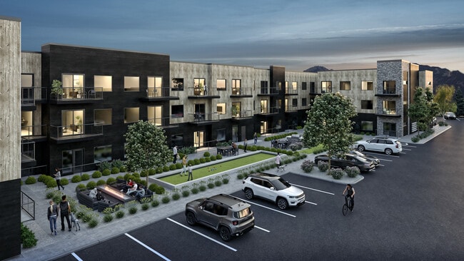 Outdoor Amenities - Night - The Larkspur
