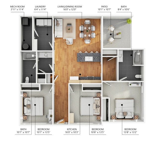 Floorplan - Schoolyard Rowhomes