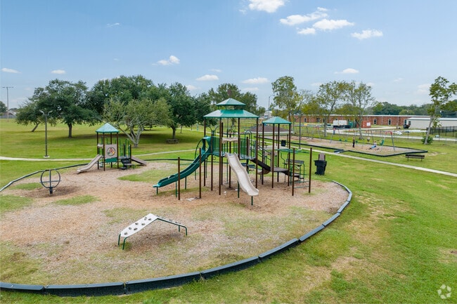 Enjoy the pond, trails and playground at Doornbos Heritage Park.