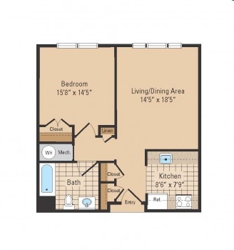 1HAB/1BA - Wellington Ridge